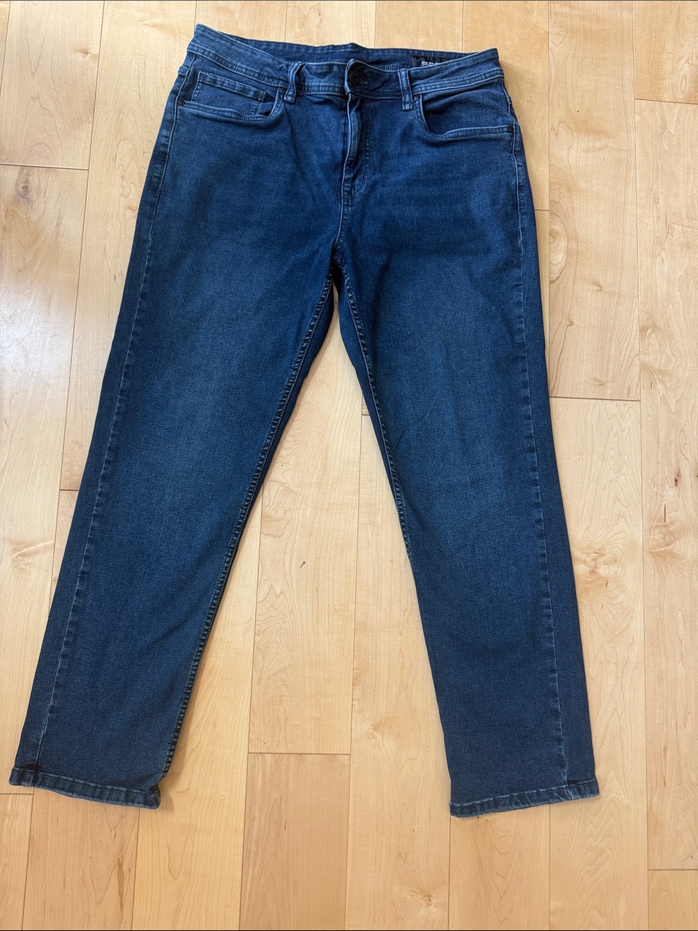 The Perfect Jean Men's Dark Blue Straight-Leg Jeans 34w x 30L